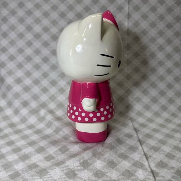 Sanrio PINK Hello Kitty CERAMIC Coin PIGGY Bank POLKA Dot Dress - Picture 2 of 8